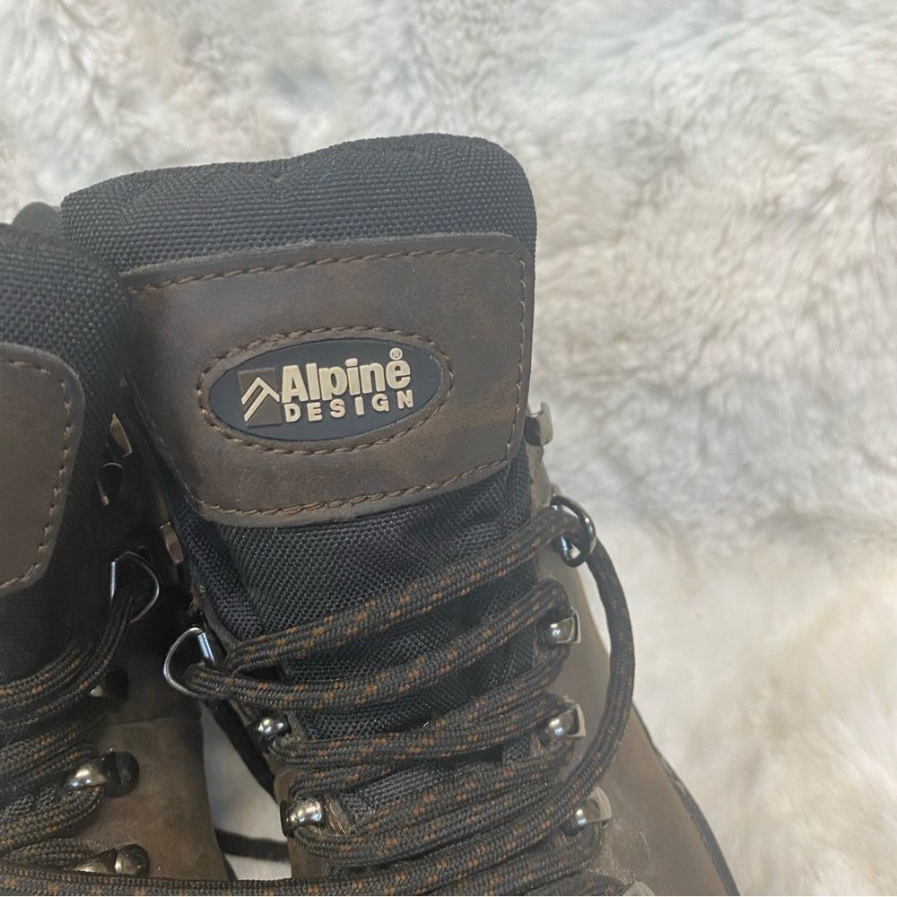 Alpine Design Grand woman brown leather waterproof hiking boots 6.5 - Picture 11 of 14